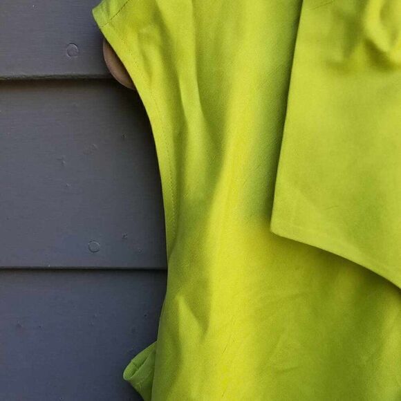 Coldwater Creek 100% Silk Green Wrap Blouse size XL - Picture 6 of 8